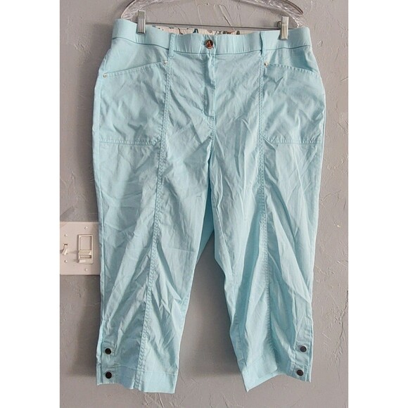 Chico’s Women’s Pants Size 2.5 (L) Light Blue Stretch Cotton Nylon Utility Style - Picture 1 of 9